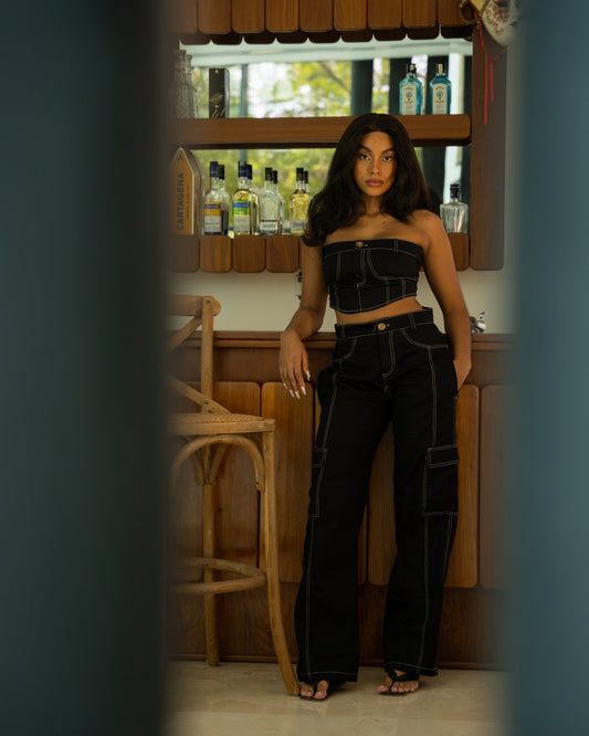 Conjunto jeans não jeans