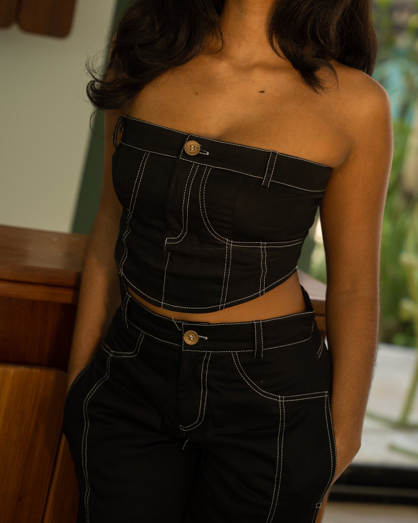 Conjunto jeans não jeans