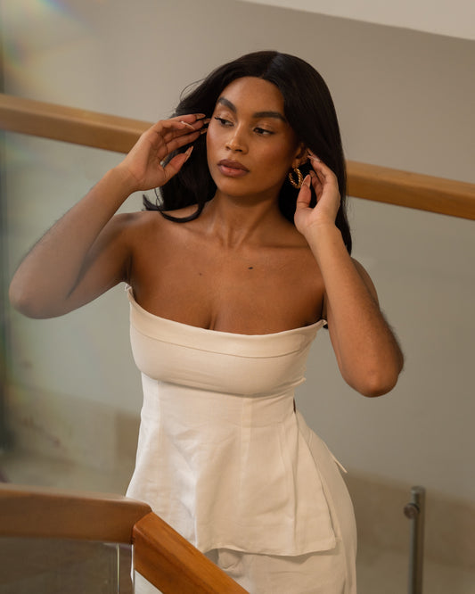 Top de linho La Dolce Vita